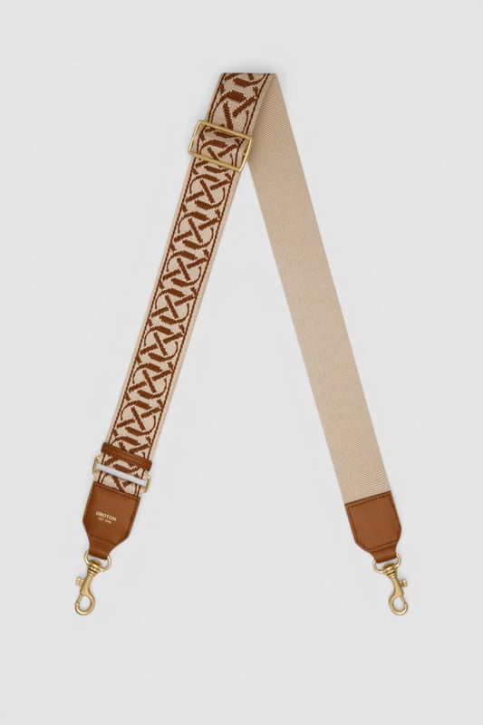 Logo Bag Strap - Dark Chocolate | Oroton display picture 1