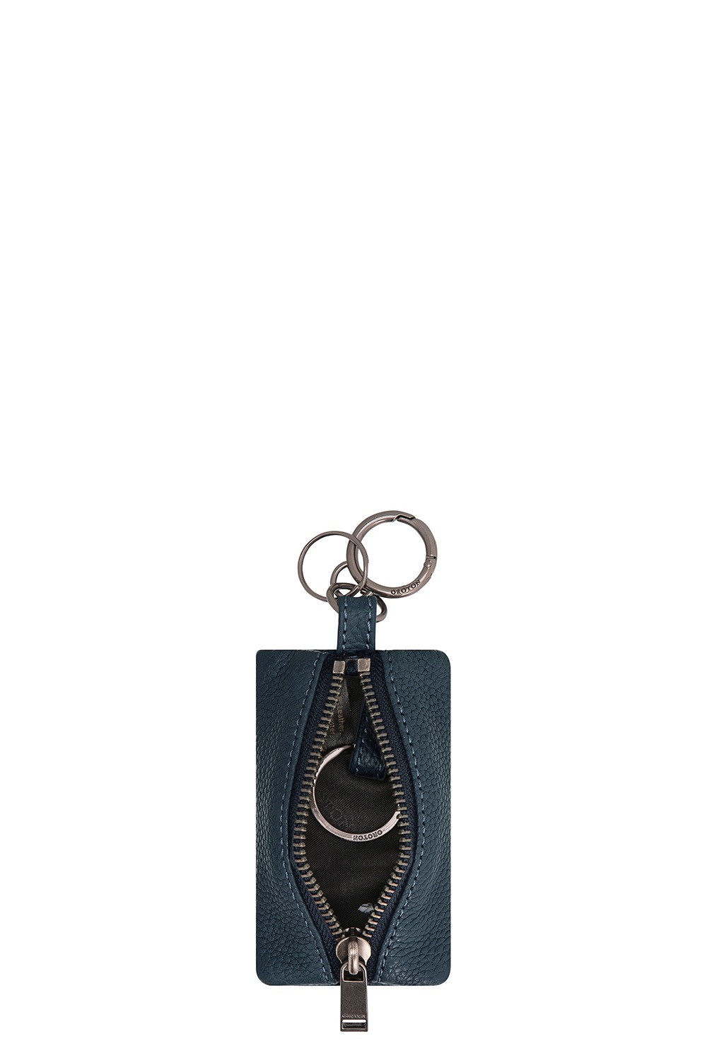 Porter Pebble Key Ring Pouch Black Oroton