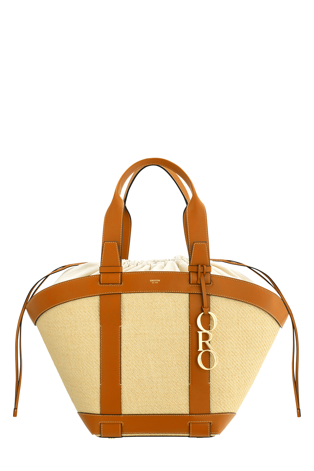 Harper Large Tote Natural Brandy Oroton