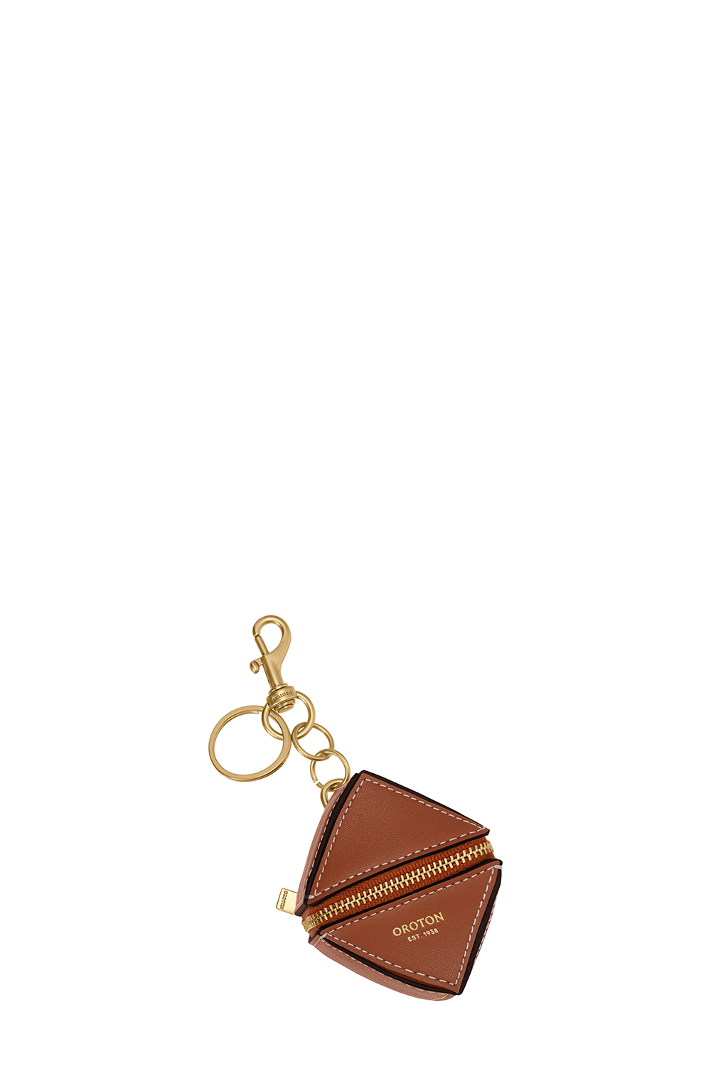 Oroton Patch Triangle Keyring Pouch, David Jones