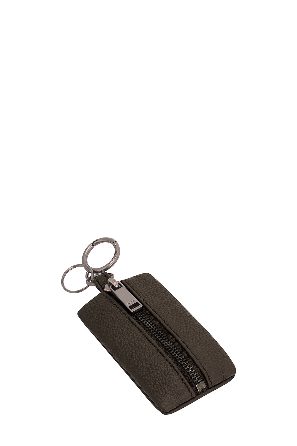 Porter Pebble Key Ring Pouch Walnut Oroton