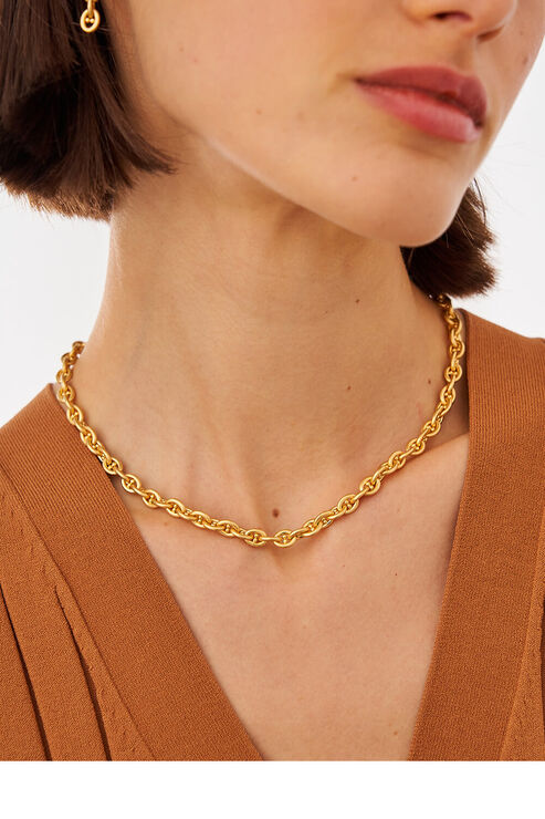 Oroton Madeline Worn Gold Necklace