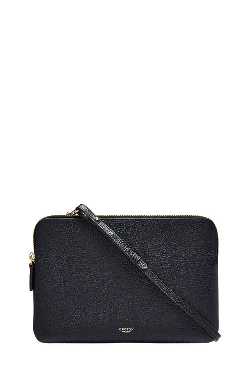 oroton black crossbody bag